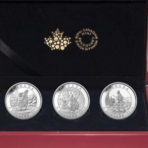 2015 RCM $5 Cornelius Krieghoff, 200th Anniversary - Pure Silver 3-Coin Set